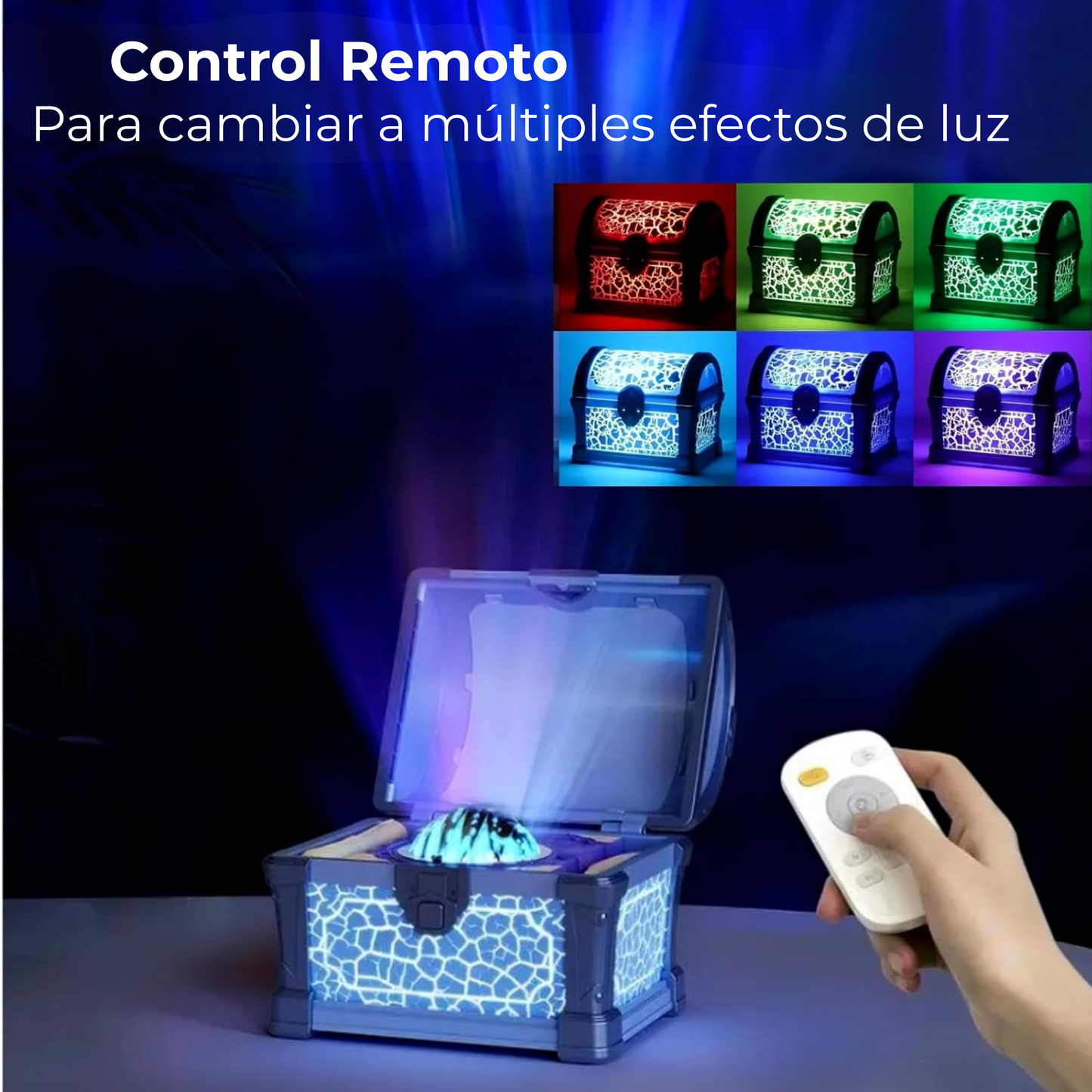 Cofre Proyector de Auroras con Música Bluetooth